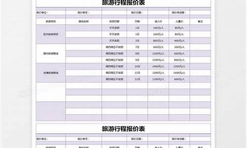 厦门旅行社旅游报价表_厦门旅行社旅游报价表最新